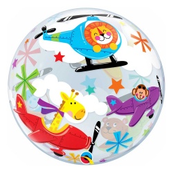 Шар BUBBLE 22 Звери цирковые в полете