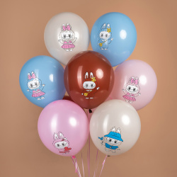 Облако шаров с гелием Лабубу 10 шт